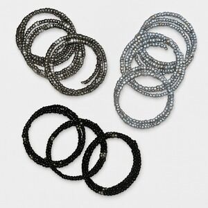 Bracelet Lot 9 Wire Wrap Memory Beaded Color Combos Goth Bohemian Cottagegoth‎